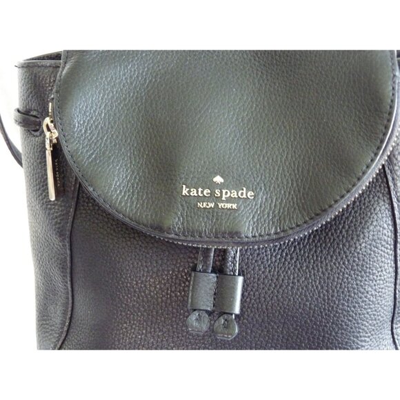 Kate Spade Leila Flap Backpack Black Medium EUC main image 12